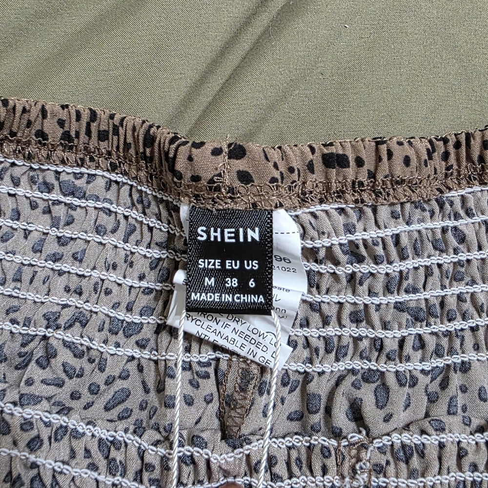 Shein Brown Leopard Print Skirt